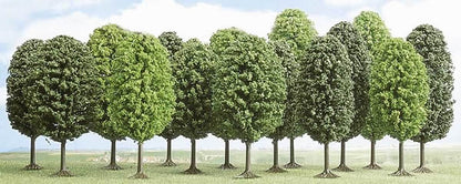 Busch 6585 N & Z Scale Deciduous Trees, 15-Pack