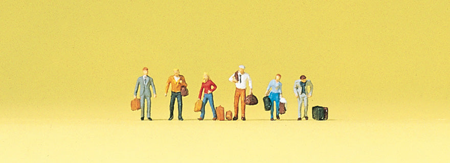 Preiser 88546 Z Scale Passengers Walking with Luggage Set