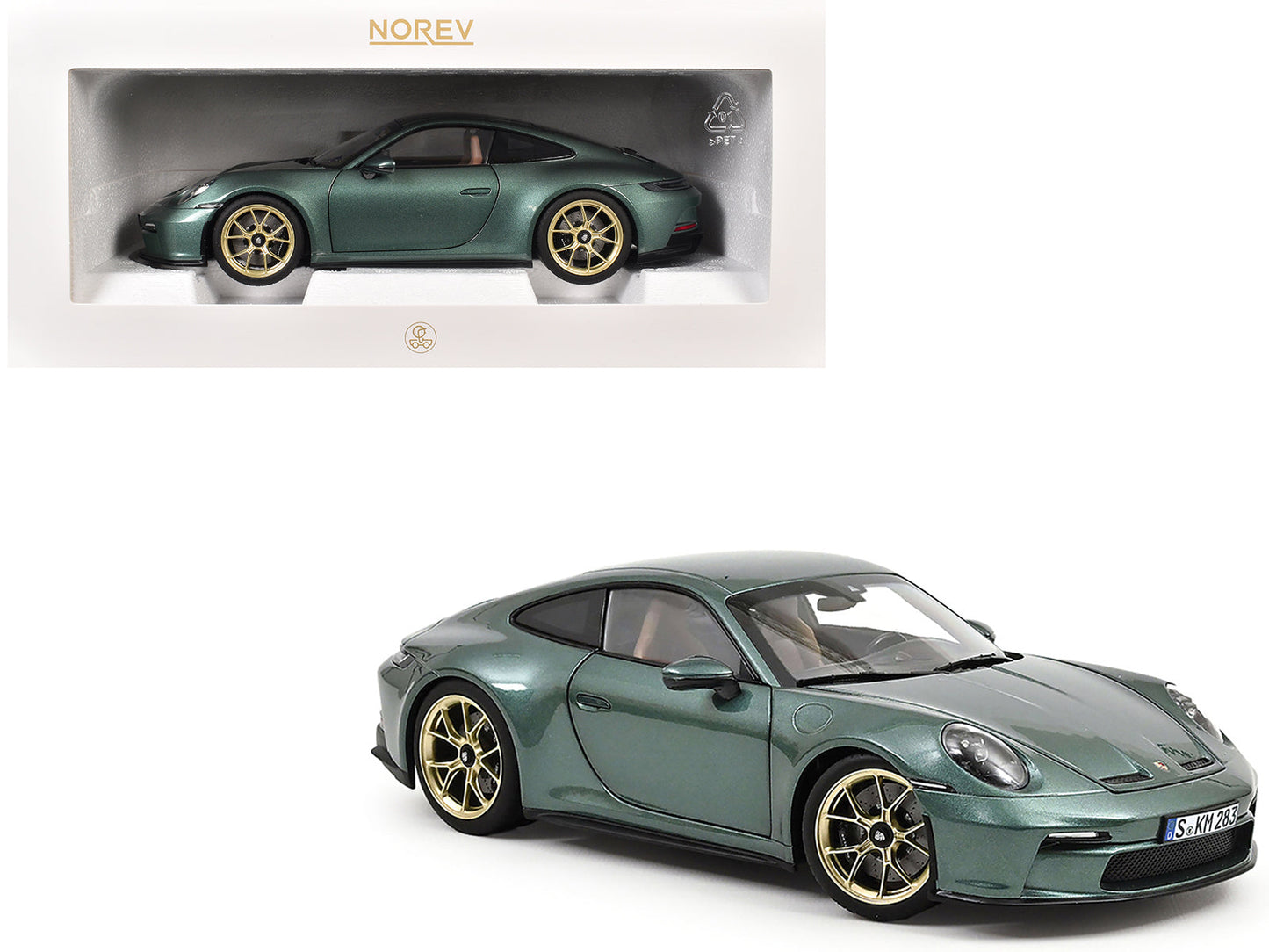2021 Porsche 911 GT3 Malachite Green Metallic 1/18 Diecast Model Car by Norev  free shipping USA