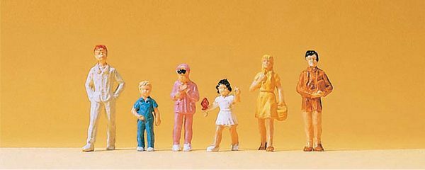Preiser 14126 HO Scale Pedestrians Children pkg(6)