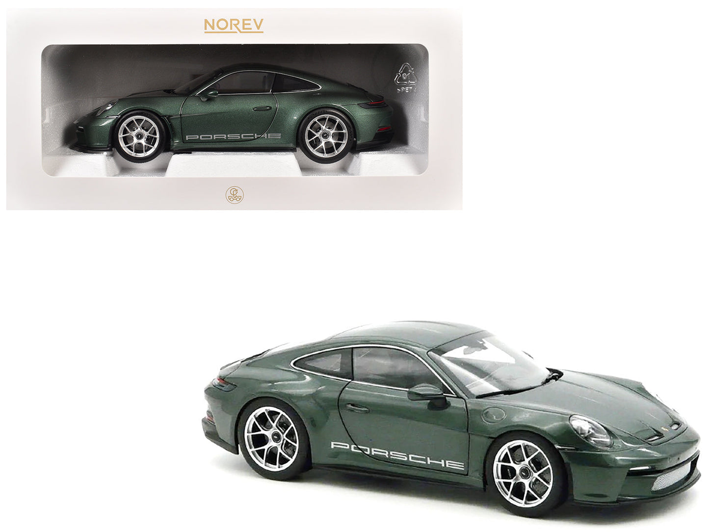 2023 Porsche 911 S/T Malachite Green Metallic 1/18 Diecast Model Car by Norev  free shipping USA
