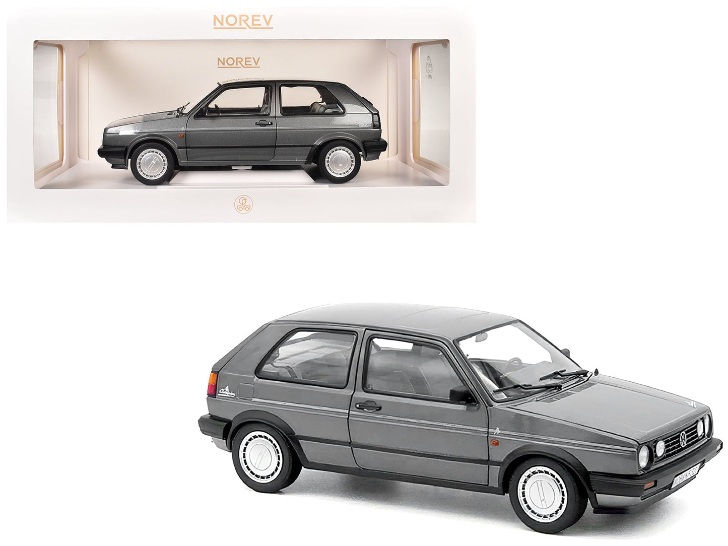 1989 Volkswagen Golf Champion Gray Metallic 1/18 Diecast Model Car by Norev  free shipping USA