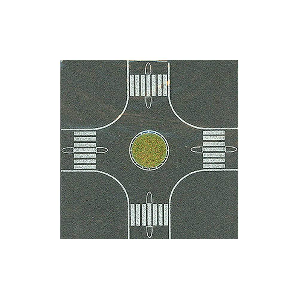 Busch 1102 N Scale 4-Way Roundabout Self-Adhesive Road