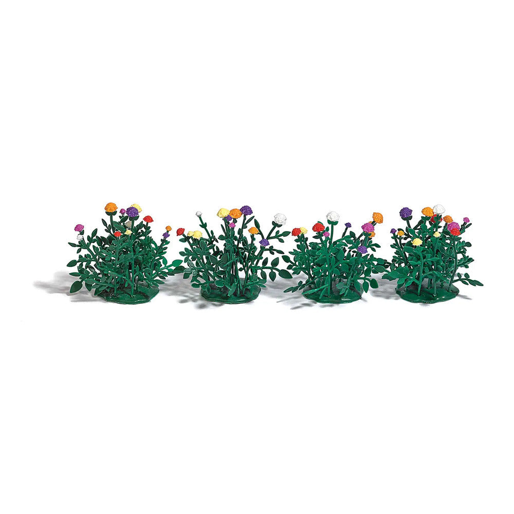 Busch 1244 HO Scale Dahlias - Assembled -- pkg(44)
