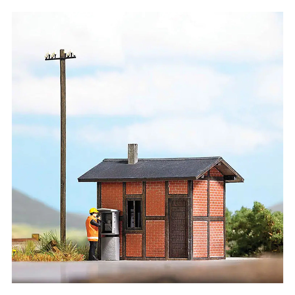 Busch 1621 HO Scale Switchman's Hut -- Laser-Cut Wood Kit
