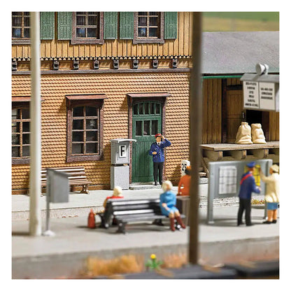 Busch 1627 HO Scale Metal Train Dispatcher Telephone Boxes -- pkg(2)