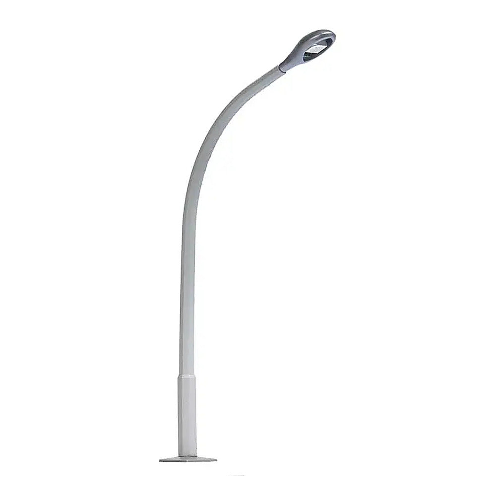 Busch 4126 HO Scale Street Lamp with Curved Concrete Mast, Teardrop Lamp