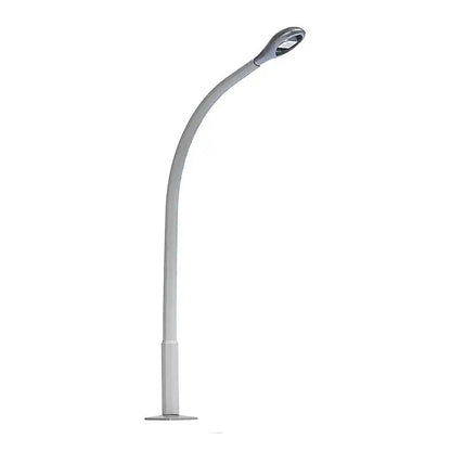 Busch 4126 HO Scale Street Lamp with Curved Concrete Mast, Teardrop Lamp