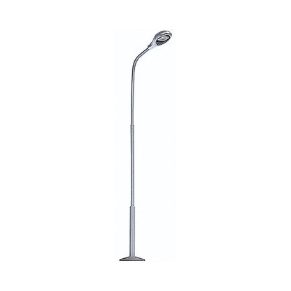 Busch 4155 HO Scale Metal-Mast Street Light w/White LED -- Silver - 3-1/2"