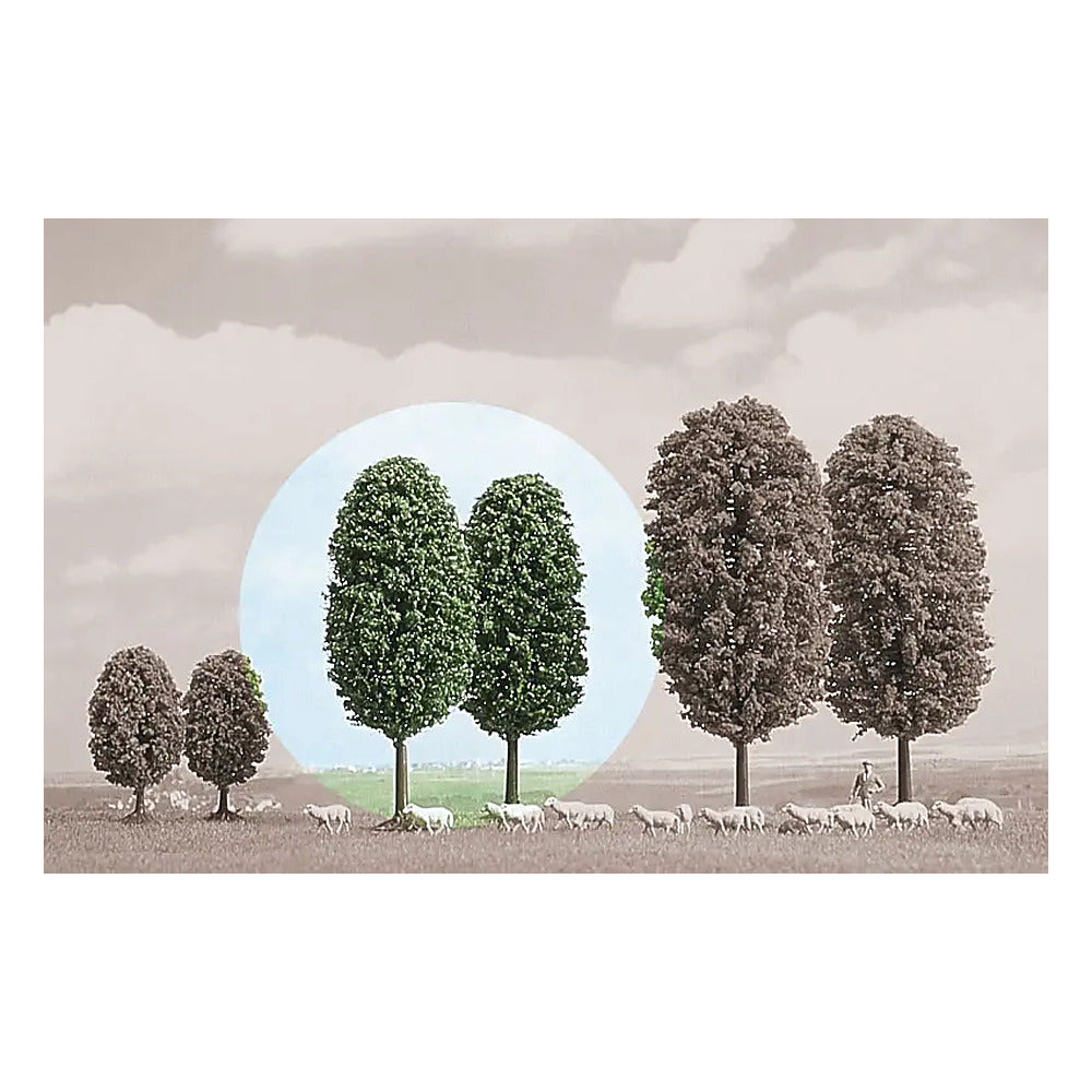 Busch 6052 HO Scale Deciduous Trees, 3-1/8in/8cm pkg(2)