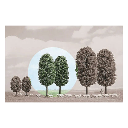 Busch 6052 HO Scale Deciduous Trees, 3-1/8in/8cm pkg(2)