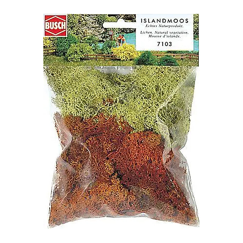 Busch 7103 A Scale Lichen -- Yellow & Brown 1-1/4oz 35g