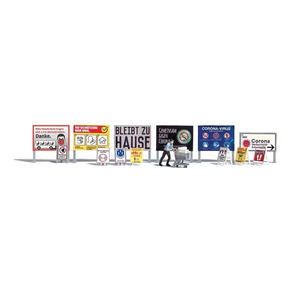 Busch 7911 HO Scale COVID-19 Panic Buying Figure Scene