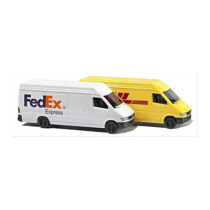 Busch 8304 N Scale Mercedes Sprinter Van 2-Pack, FedEx & DHL
