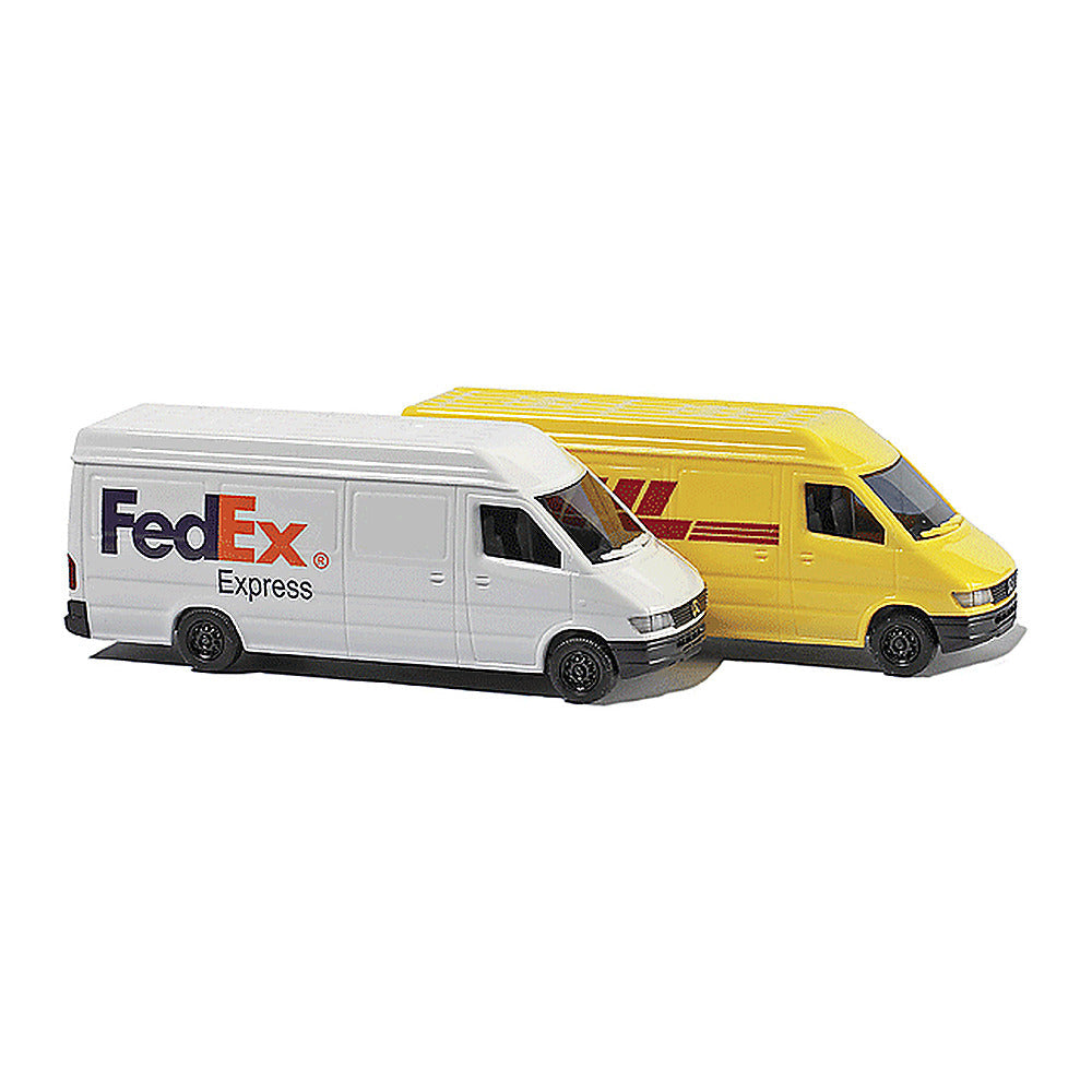 Busch 8304 N Scale Mercedes Sprinter Van 2-Pack, FedEx & DHL
