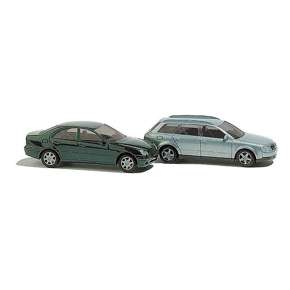 Busch 8346 N Scale Audi A4 Avant & Mercedes C-Class, 2-Pack