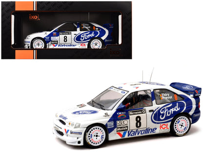 Ford Escort WRC #8 Bruno Thiry - Stephane Prevot 3rd Place "RAC Rally" (1998) 1/18 Diecast Model Car by IXO Models  free shipping USA