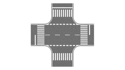 Noch 60714 HO Road Crossing/Intersection, Gray, Flexible