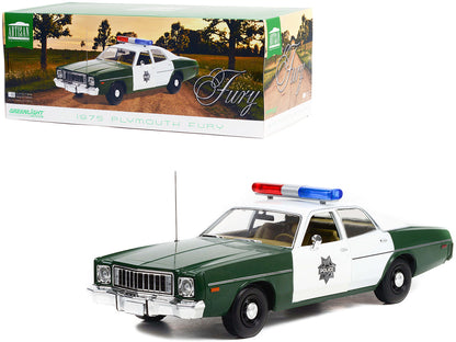 1975 Plymouth Fury Green and White "Capitol City Police" 1/18 Diecast Model Car by Greenlight  free shipping USA