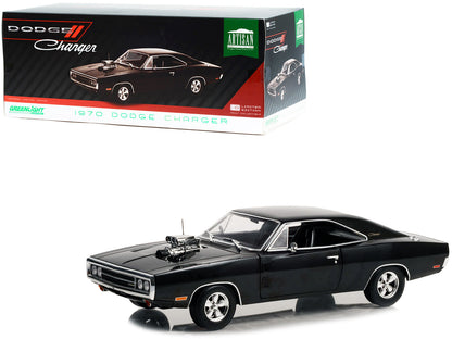 1970 Dodge Charger with Blown Engine Black "Artisan Collection" Series 1/18 Diecast Model Car by Greenlight  free shipping USA