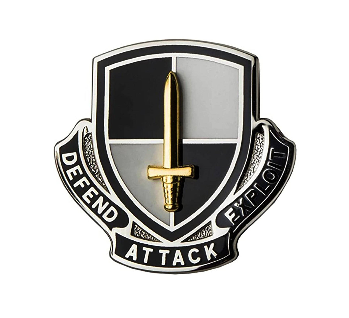 Cyber Regimental Crest "Defend Attack Exploit" is