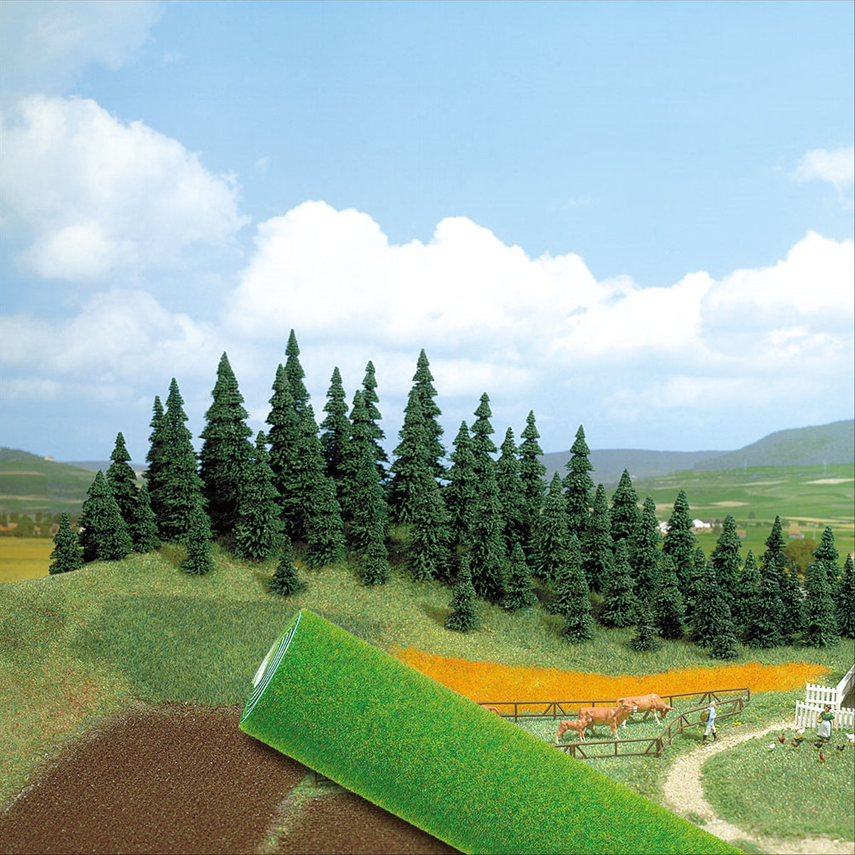 Busch 7230 All Scale Large Grass Mat, Dark Green