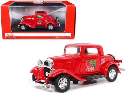 1932 Ford Coupe "Coca-Cola" Red with Black Top 1/43 Diecast Model Car by Motor City Classics  free shipping USA