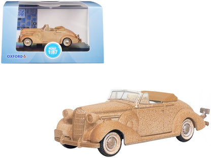 1936 Buick Special Convertible Coupe Beige (Rusted) "Junkyard Project" 1/87 (HO) Scale Diecast Model Car by Oxford Diecast  free shipping USA