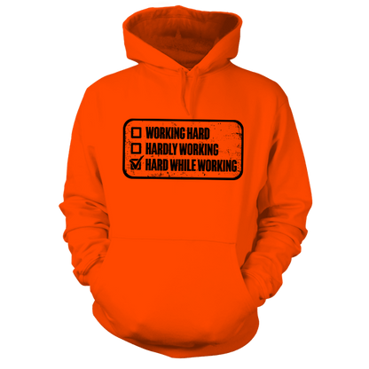 Working Hard - Safety Yellow Hoodie