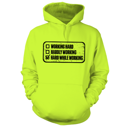 Working Hard - Safety Yellow Hoodie