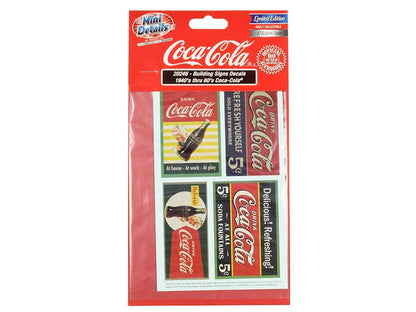 1940's Thru 1960's "Coca-Cola" Building Signs Decals for 1/87 (HO) Scale Models by Classic Metal Works  free shipping USA