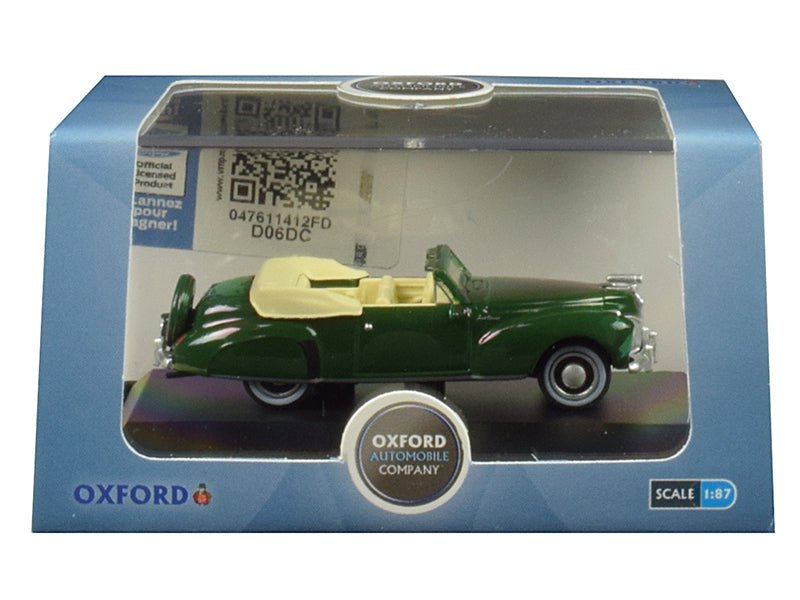1941 Lincoln Continental Convertible Spode Green 1/87 (HO) Scale Diecast Model Car by Oxford Diecast  free shipping USA