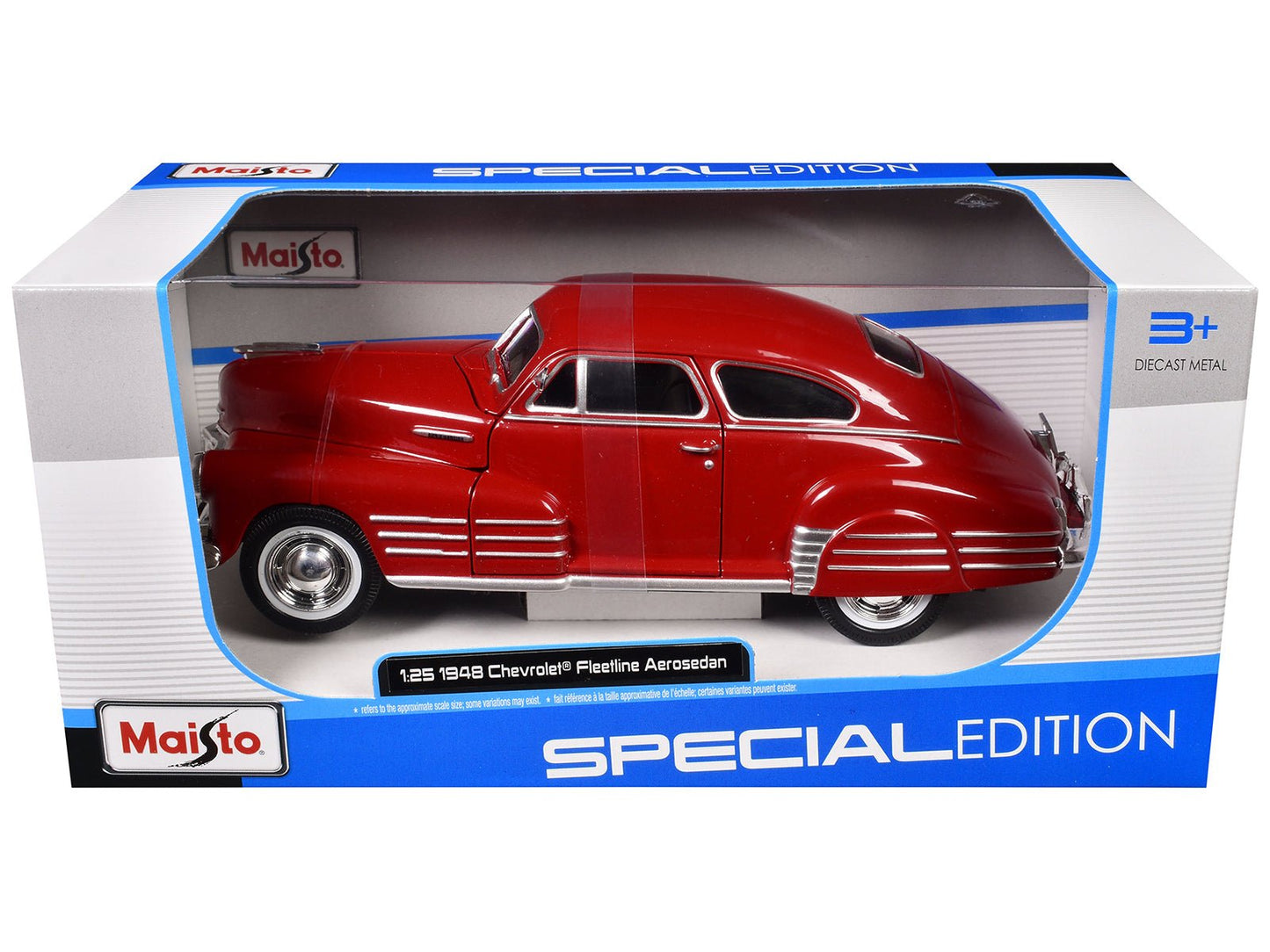 1948 Chevrolet Fleetline Aerosedan Red "Special Edition" Series 1/25 Diecast Model Car by Maisto  free shipping USA