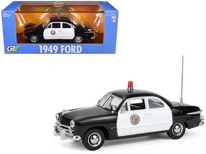 1949 Ford Custom Police Car "LAPD (Los Angeles Police Department)" Black and White 1/43 Diecast Model Car by Greenlight  free shipping USA
