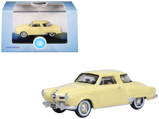 1950 Studebaker Champion Starlight Coupe Tulip Cream 1/87 (HO) Scale Diecast Model Car by Oxford Diecast  free shipping USA