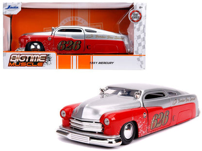 1951 Mercury Silver and Red #626 "Holley" "Bomber Bros Special" "Bigtime Muscle" 1/24 Diecast Model Car by Jada  free shipping USA