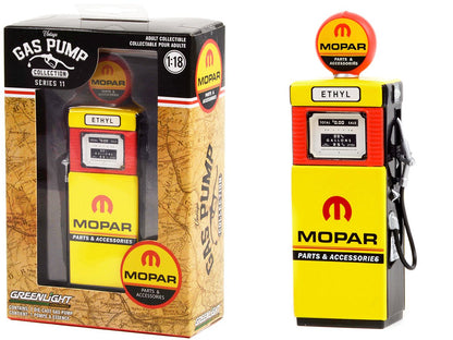 1951 Wayne 505 Gas Pump "MOPAR Parts & Accessories" Yellow "Vintage Gas Pumps" Series 11 1/18 Diecast Model by Greenlight  free shipping USA