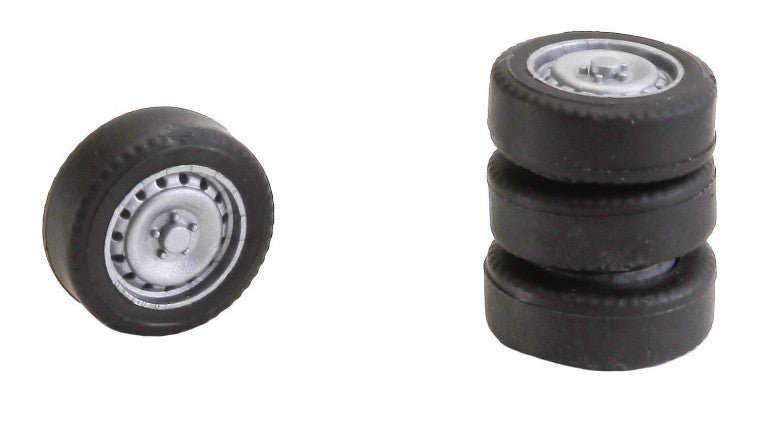 Faller 163108 HO Car System 4 Tyres & Rims for Sprinter/T5
