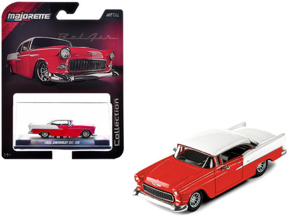 1955 Chevrolet Bel Air Red and White "Collection" Series 1/64 Diecast Model Car by Majorette  free shipping USA