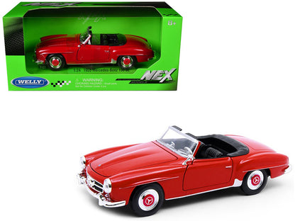 1955 Mercedes-Benz 190 SL Red "NEX Models" Series 1/24 Diecast Model Car by Welly  free shipping USA