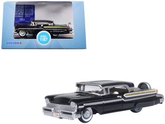 1957 Mercury Montclair Tuxedo Black 1/87 (HO) Scale Diecast Model Car by Oxford Diecast  free shipping USA