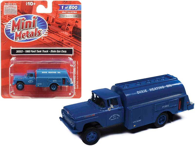 1960 Ford Tank Truck "Dixie Gas Corp." Blue 1/87 (HO) Scale Model by Classic Metal Works  free shipping USA