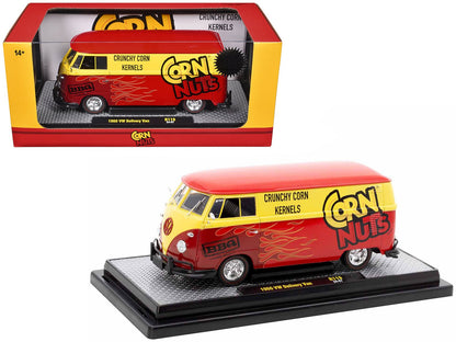 1960 Volkswagen Delivery Van Red and Yellow "Corn Nuts BBQ" Limited Edition to 6250 pieces Worldwide 1/24 Diecast Model Car by M2 Machines  free shipping USA