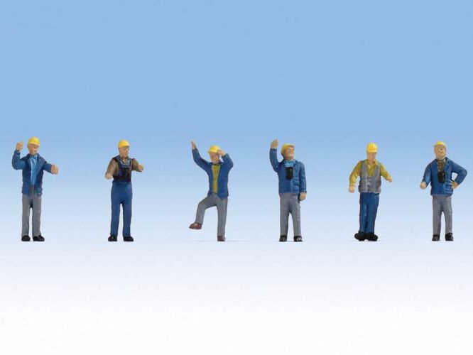 Walthers SceneMaster 6046 HO 1960s-70s Yard Crewmen pkg(6)