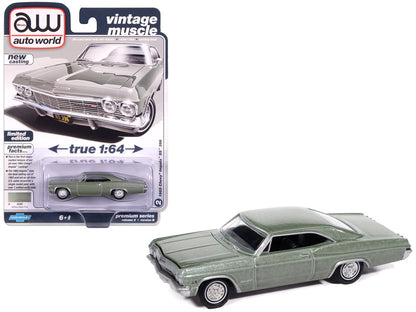 1965 Chevrolet Impala SS 396 Willow Green Metallic "Vintage Muscle" Series 1/64 Diecast Model Car by Auto World  free shipping USA