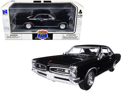 1966 Pontiac GTO Black "Muscle Car Collection" 1/25 Diecast Model Car by New Ray  free shipping USA