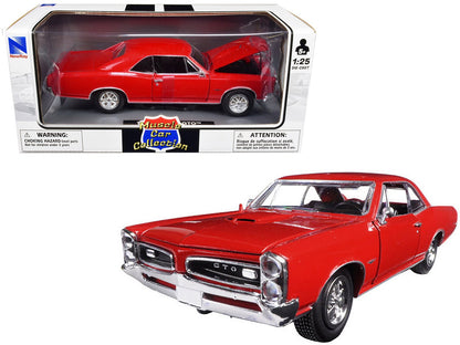 1966 Pontiac GTO Red "Muscle Car Collection" 1/25 Diecast Model Car by New Ray  free shipping USA