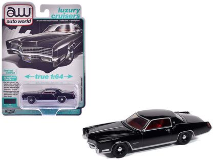 1967 Cadillac Eldorado Sable Black with Red Interior "Luxury Cruisers" Series 1/64 Diecast Model Car by Auto World  free shipping USA