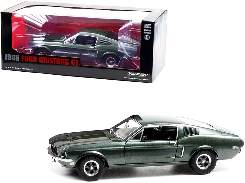 1968 Ford Mustang GT Fastback Highland Green Metallic 1/18 Diecast Model Car by Greenlight  free shipping USA