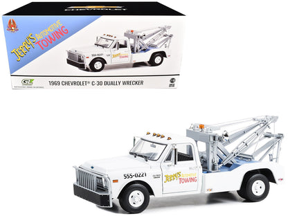 1969 Chevrolet C-30 Dually Wrecker Jerry’s Towing "Fall Guy Stuntman Association" "The Fall Guy" (1981-1986) TV Series 1/18 Diecast Model Car by Greenlight  free shipping USA